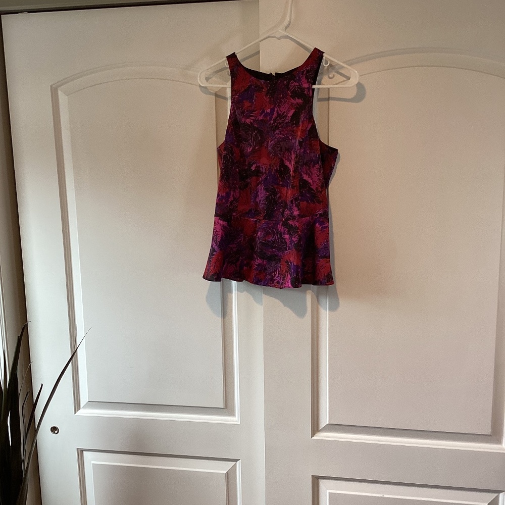 Express Peplum multicolor top in size small